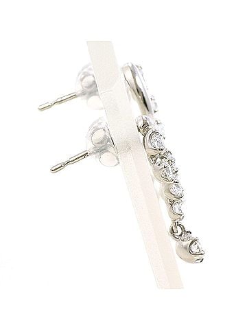 Unbranded PT900 Platinum Earrings with 0.25 ct Diamonds, Total Weight 2.6g, Like New Condition. (view 2)