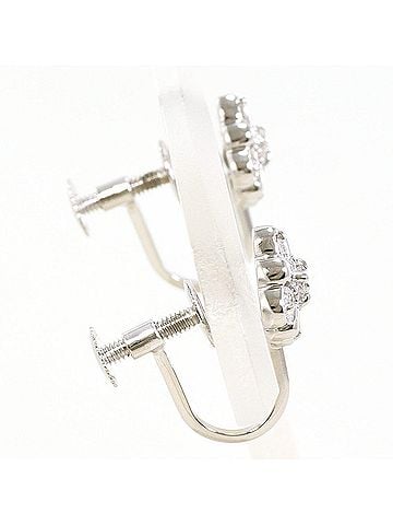 Unbranded PT850 Platinum Earrings with 0.15 ct Diamonds, Total Weight 2.9g, Like New Condition. (view 2)