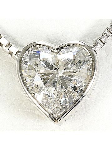 Unbranded PT900 Platinum / PT850 Necklace with 0.977ct Diamond (I1 clarity), Total Weight 5.3g, 45cm Length, Like New Condition. (view 1)