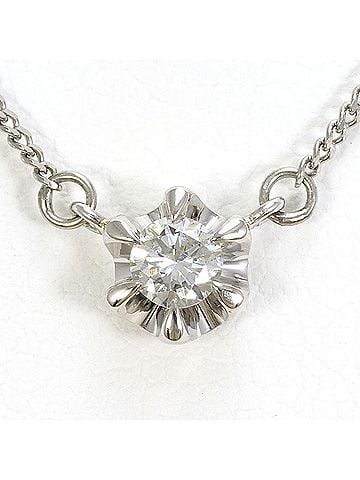 Unbranded PT850 Platinum Necklace with 0.18ct Diamond, Total Weight 2.9g, 41cm, Like New Condition. (view 1)
