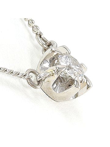 Unbranded PT850 Platinum Necklace with 0.18ct Diamond, Total Weight 2.9g, 41cm, Like New Condition. (view 2)