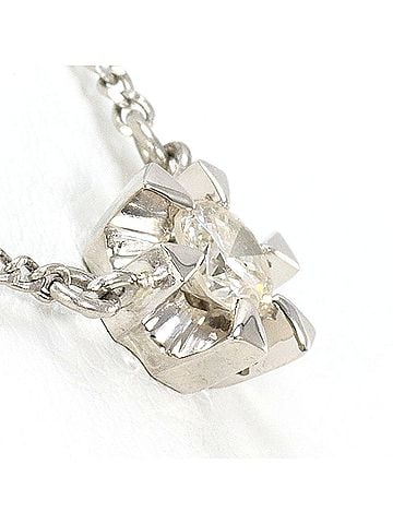 Unbranded PT850 Platinum Necklace with 0.21ct Diamond, Total Weight 2.9g, 38cm, Like New Condition. (view 2)