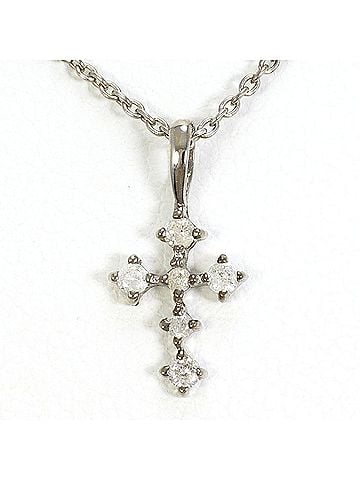 Unbranded K10 10K WG White Gold Necklace with 0.1ct Diamond, Total Weight 1.7g, 44cm, Like New Condition (view 1)