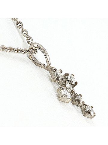 Unbranded K10 10K WG White Gold Necklace with 0.1ct Diamond, Total Weight 1.7g, 44cm, Like New Condition (view 2)