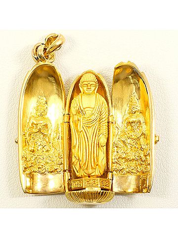 Unbranded K24 24K Yellow Gold Pendant Top, Total Weight 33.7g, Like New Condition. (view 1)