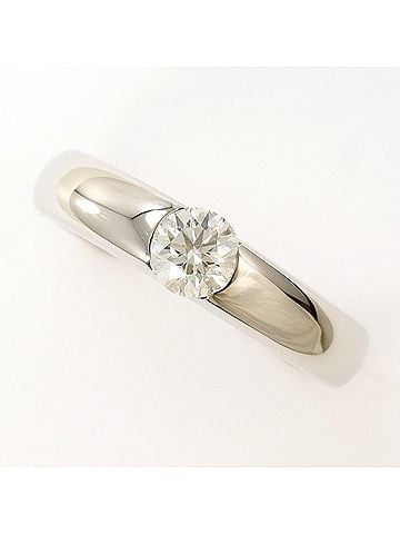 Unbranded PT900 Platinum Ring with 0.316ct VVS2 Diamond, Certified, Total Weight 6.6g, Like New Condition. (view 1)