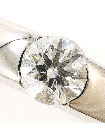 Unbranded PT900 Platinum Ring with 0.316ct VVS2 Diamond, Certified, Total Weight 6.6g, Like New Condition. (view 2)