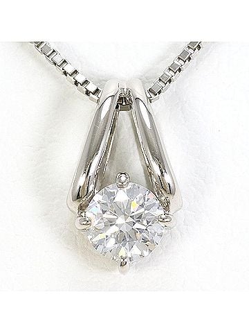 Unbranded PT900 Platinum / PT850 Necklace with 0.321ct Diamond (VS2 clarity), Certified, Total Weight 2.8g, 40cm Length, Like New Condition. (view 1)