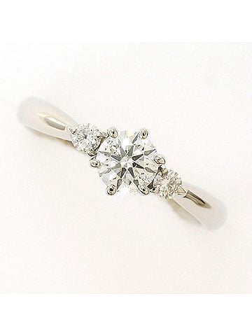 Unbranded PT900 Platinum Ring with 0.334ct Diamond and 0.07ct (SI1 clarity), Certified, Total Weight 2.7g, Like New Condition. (view 1)