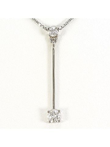 Unbranded PT850 Platinum Necklace with 0.20ct Diamond, Total Weight 3.4g, 40cm, Like New Condition (view 1)