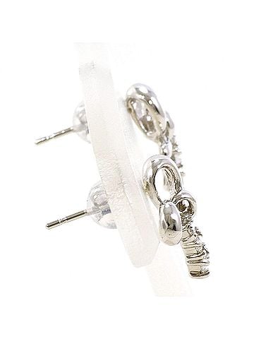 Unbranded PT900 Platinum Earrings with Diamonds (no carat markings), Total Weight 2.4g, Like New Condition. (view 2)