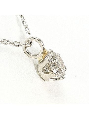 Unbranded PT900 Platinum / PT850 Necklace with 0.10ct Diamond, Total Weight 0.7g, 40cm, Like New Condition (view 2)