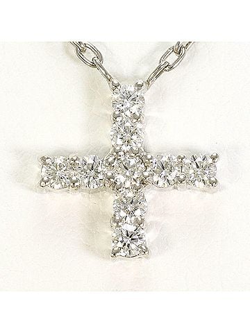 Unbranded PT900 Platinum / PT850 Necklace with 0.34ct Diamond, Total Weight 4.9g, 40cm, Like New Condition (view 1)