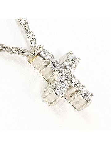 Unbranded PT900 Platinum / PT850 Necklace with 0.34ct Diamond, Total Weight 4.9g, 40cm, Like New Condition (view 2)