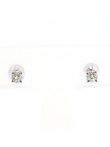 Unbranded PT850 Platinum Earrings with Diamonds (no carat marking), Total Weight 0.6g, Like New Condition. (view 1)