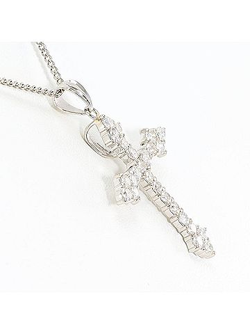 Unbranded PT900 Platinum / PT850 Necklace with 1.00ct Diamond, Certificate of Authenticity Included, Total Weight 5.9g, 44cm, Like New Condition (view 2)