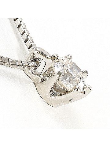 Unbranded PT900 Platinum / PT850 Necklace with 0.31ct Diamond (I1 clarity), Certificate of Authenticity, Total Weight 3.3g, 40cm Length, Like New Condition. (view 2)