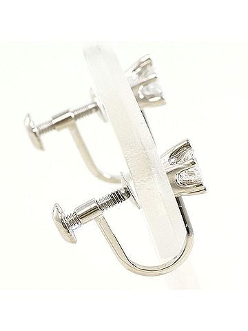 Unbranded PT850 Platinum Earrings with 0.18ct Diamonds, Total Weight 1.9g, Like New Condition. (view 2)