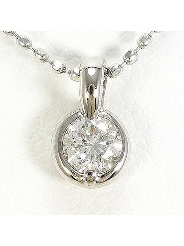 Unbranded PT Platinum PT850 Necklace with 0.20ct Diamond, Total Weight 2.3g, 39cm, Like New Condition. (view 1)