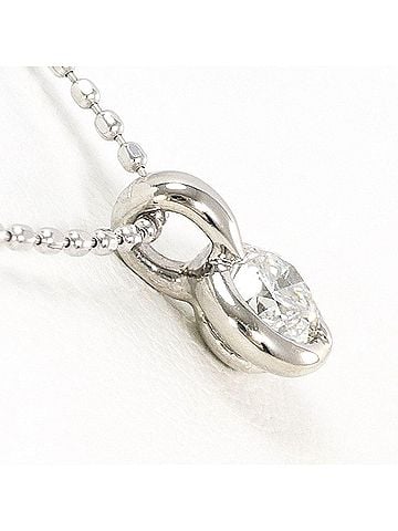 Unbranded PT Platinum PT850 Necklace with 0.20ct Diamond, Total Weight 2.3g, 39cm, Like New Condition. (view 2)