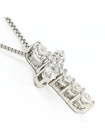 Unbranded PT900 Platinum / PT850 Necklace with 0.30ct Diamond, Total Weight 2.7g, 44cm, Like New Condition. (view 2)