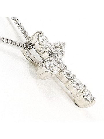 Unbranded PT900 Platinum / PT850 Necklace with 0.50ct Diamond, Total Weight 4.6g, 40cm, Like New Condition (view 2)
