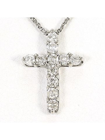 Unbranded K10 10K WG White Gold Necklace with 0.30ct Diamond, Total Weight 2.1g, 45cm, Like New Condition (view 1)