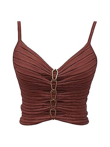 Dion Lee Dion Lee Central Chain Cami Top in Old Rose Viscose (view 1)