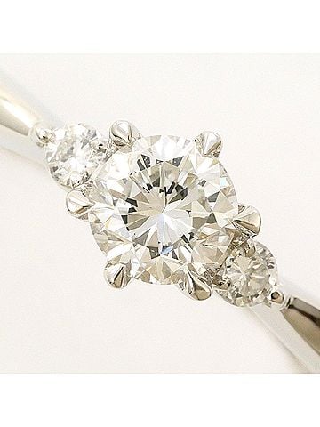 Unbranded PT900 Platinum Ring, 1 Diamond (0.375ct) and 0.07ct (SI2 clarity), with Certificate of Authenticity, Total Weight 2.9g, Like New Condition. (view 2)