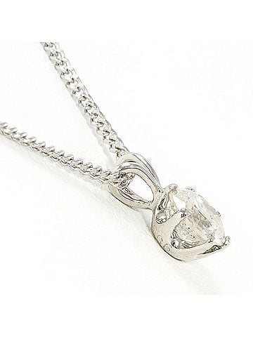 Unbranded PT900 Platinum / PT850 Necklace with 0.66ct Diamond (I1 clarity), Certificate of Authenticity, Total Weight 3.5g, 40cm Length, Like New Condition. (view 2)