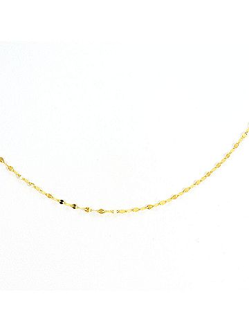 Unbranded K24 24K Yellow Gold Necklace, Total Weight 0.9g, 44cm, Like New Condition (view 1)