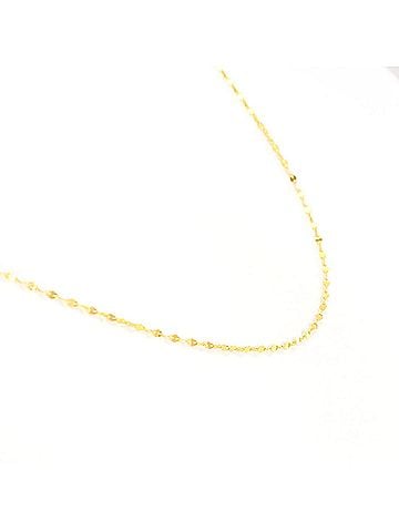 Unbranded K24 24K Yellow Gold Necklace, Total Weight 0.9g, 44cm, Like New Condition (view 2)