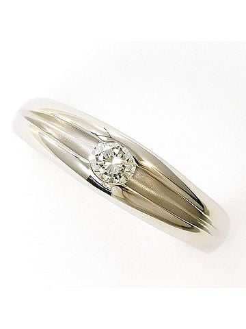 Unbranded PT900 Platinum Ring with 0.11ct Diamond, Certificate of Authenticity Included, Total Weight 7.9g, Like New Condition. (view 1)