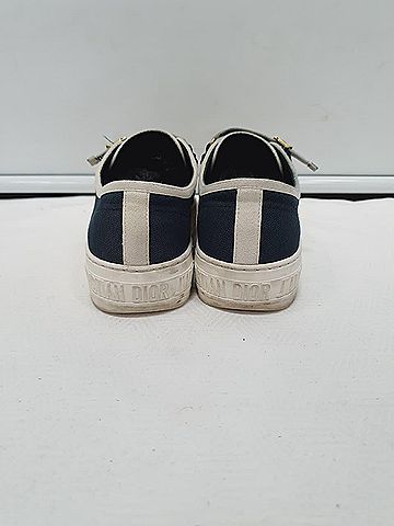 Christian Dior  Dior Walk 'n' Dior Sneakers in Navy Blue Cotton (view 2)