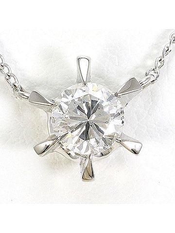 Unbranded PT850 Platinum Necklace with 0.550ct Diamond (I1 clarity), Certificate of Authenticity, Total Weight 2.3g, 41cm Length, Like New Condition. (view 1)