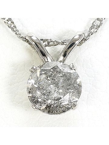 Unbranded PT900 Platinum / PT850 Necklace with 0.5ct Diamond, Total Weight 1.1g, 40cm, Like New Condition (view 1)