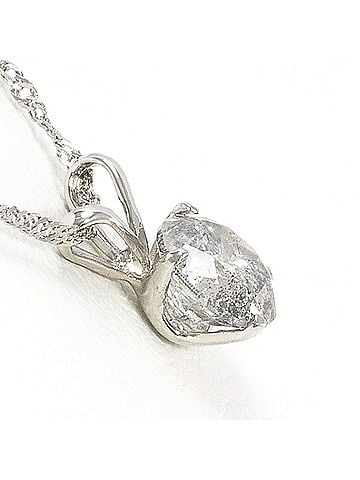 Unbranded PT900 Platinum / PT850 Necklace with 0.5ct Diamond, Total Weight 1.1g, 40cm, Like New Condition (view 2)