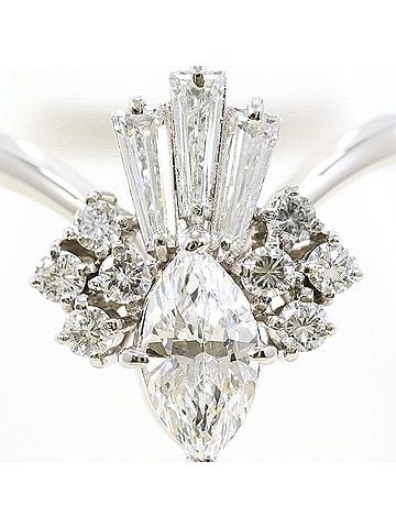 Unbranded PT900 Platinum Ring with 0.47 ct Diamond (no carat marking), VS1 clarity, Certificate of Authenticity, Total Weight 5.2g, Like New Condition. (view 2)