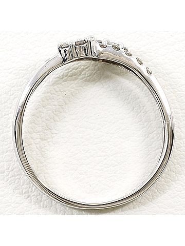 Unbranded K10 10K WG White Gold Ring with 0.30 ct Diamond, Total Weight 1.3g, Like New Condition. (view 2)