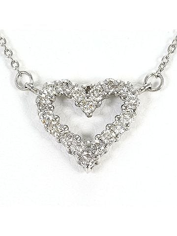 Unbranded PT850 Platinum Necklace with 0.30ct Diamond, Total Weight 2.5g, 43cm, Like New Condition. (view 1)