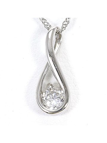 Unbranded PT900 Platinum / PT850 Necklace with 0.22ct Diamond, Total Weight 1.8g, 39cm, Like New Condition. (view 1)