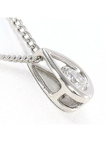 Unbranded PT900 Platinum / PT850 Necklace with 0.07ct Diamond, Total Weight 1.7g, 40cm, Like New Condition. (view 2)