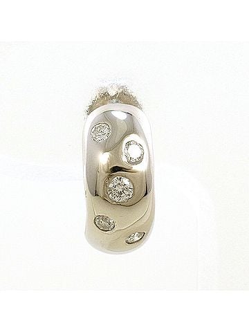 Unbranded PT900 Platinum Earring (Single Earring) with 0.10 ct Diamond, Total Weight 0.9g, Like New Condition. (view 1)