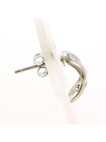 Unbranded PT900 Platinum Earring (Single Earring) with 0.10 ct Diamond, Total Weight 0.9g, Like New Condition. (view 2)