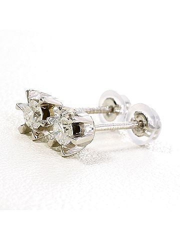 Unbranded PT900 Platinum Earrings with 0.31ct Diamonds, Total Weight 1.5g, Like New Condition. (view 1)