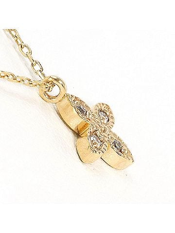 Unbranded K10 10K YG Yellow Gold Necklace with Diamond (no carat marking), Total Weight 0.9g, 40cm, Like New Condition. (view 2)