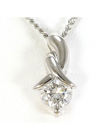 Unbranded Platinum (PT850) Necklace with 0.412ct Diamond (SI1 clarity), Certificate of Authenticity, Total Weight 4.6g, 40cm Length, Like New Condition. (view 1)