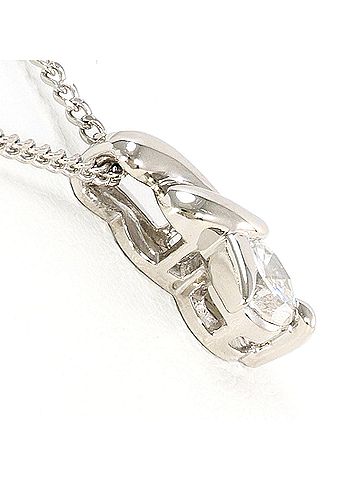 Unbranded Platinum (PT850) Necklace with 0.412ct Diamond (SI1 clarity), Certificate of Authenticity, Total Weight 4.6g, 40cm Length, Like New Condition. (view 2)