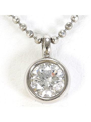 Unbranded PT900 Platinum / PT850 Necklace with 0.337ct Diamond (SI2 clarity), Certificate of Authenticity, Total Weight 3.6g, 39cm, Like New Condition. (view 1)