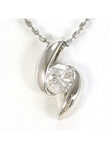 Unbranded PT900 Platinum / PT850 Necklace with 0.20ct Diamond (I1 clarity), Certificate of Authenticity, Total Weight 2.6g, 40cm Length, Like New Condition. (view 1)